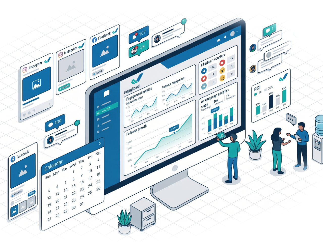 Social media management dashboard